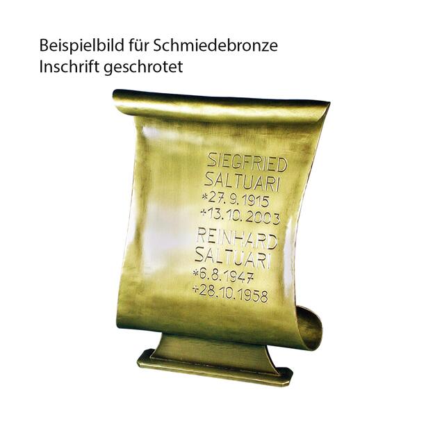 Schrifttafel fr das Grabmal aus Metall - rechteckig- inklusive 30 Zeichen - Beirut