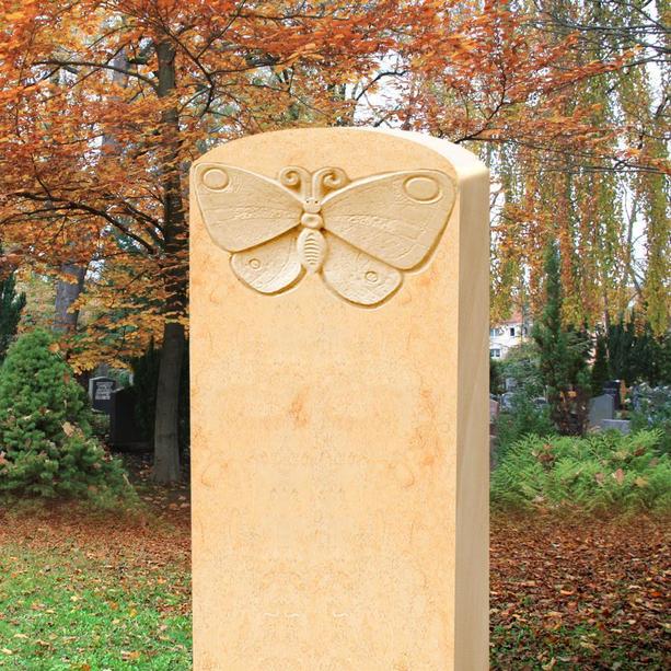 Schner Kindergrabstein mit Schmetterling - Papillon