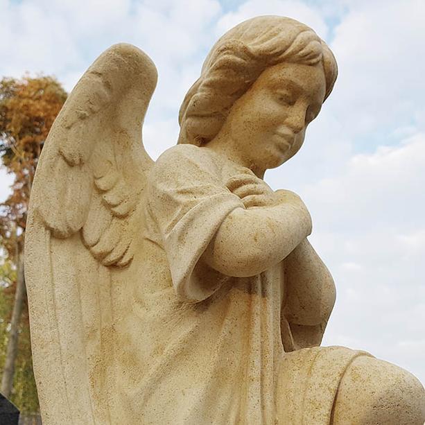 Grabstein Kindergrab mit Engel Figur - Kalus