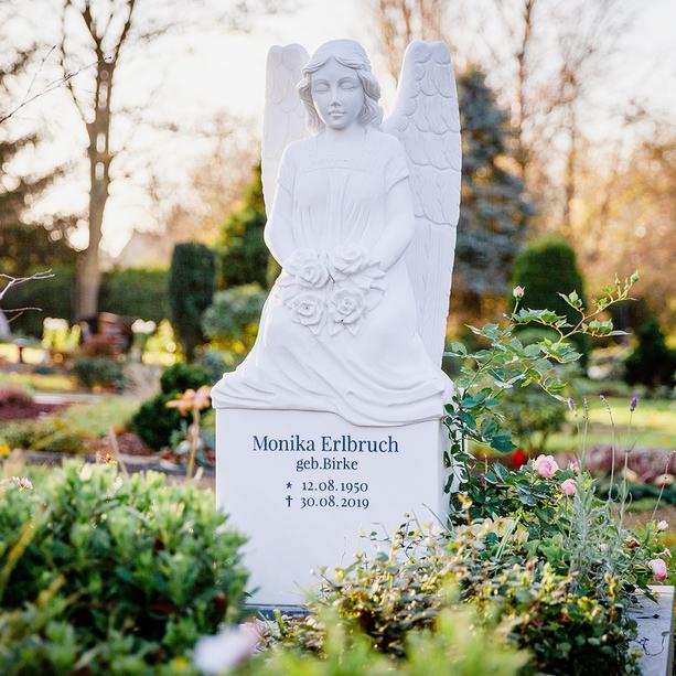 Weier Engelgrabstein Grabengel Marmor - Seduto